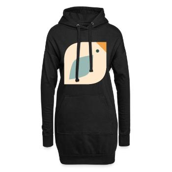 Süßer Vogel - Hoodie-Kleid - Schwarz - Vorne