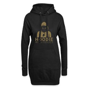 Hoodie with Issues - Hoodie-Kleid - Schwarz - Vorne