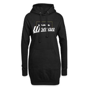 courageuse femme - Sweat-shirt à capuche long Femme - noir - Devant