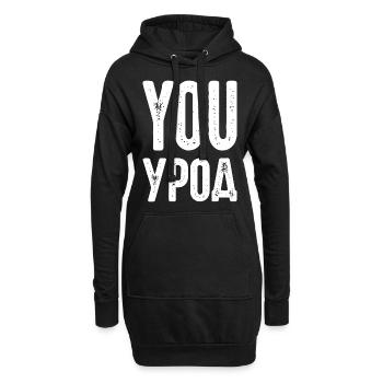 You Freak! Spruch auf Russisch Russak Russland - Hoodie-Kleid - Schwarz - Vorne
