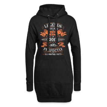 Né en juin 2017 - Sweat-shirt à capuche long Femme - noir - Devant