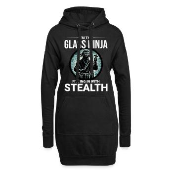 Vitrier Vitreur Vitrerie Ninja - Sweat-shirt à capuche long Femme - noir - Devant