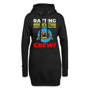 Rafting Team Floß Wildwasser Rafter Paddel Lustig - Hoodie-Kleid - Schwarz - Vorne