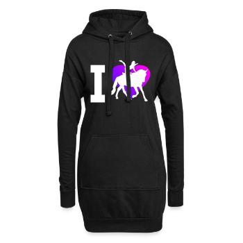 Balanceübungen Reitkunst Pferdegymnastik - Hoodie-Kleid - Schwarz - Vorne