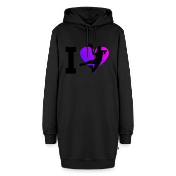 Handball Féminin Handball Hommes Handball - Sweat-shirt à capuche long Femme - noir - Devant