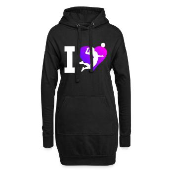 Volleyball Volleyball féminin Hommes - Sweat-shirt à capuche long Femme - noir - Devant