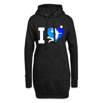 Jeux de volleyball féminin Joueurs de volleyball masculins - Sweat-shirt à capuche long Femme - noir - Devant