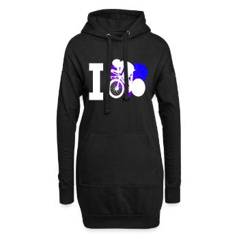 Cycliste sur route Hommes Vélo de route Femmes - Sweat-shirt à capuche long Femme - noir - Devant