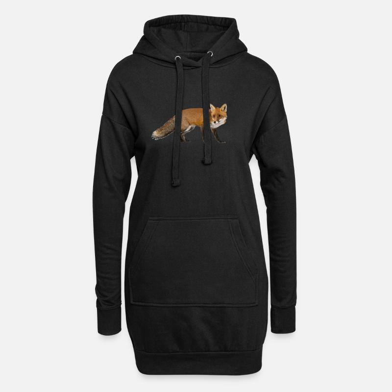 Fuchs - Hoodie-Kleid - Schwarz