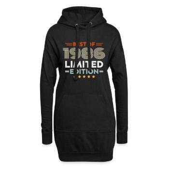 Retro 1986 Vintage Geschenk 38. Geburtstag 38 Jahre - Hoodie-Kleid - Schwarz - Vorne