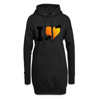 Kitesurf Kite Femmes Kitesurf Kitesurf Kitesurf - Sweat-shirt à capuche long Femme - noir - Devant