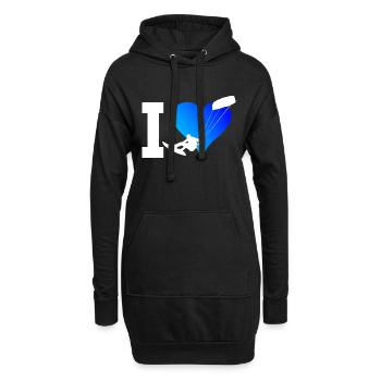 Kitesurf Femmes Kitesurfer Kite Hommes Kitesurfer Kitesurfer - Sweat-shirt à capuche long Femme - noir - Devant