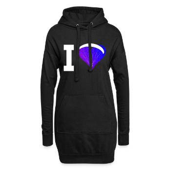 Paragliding Herren Paragleiter Paraglider - Hoodie-Kleid - Schwarz - Vorne