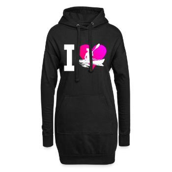 Kayak Homme Kayak Kayak Femme Canoë - Sweat-shirt à capuche long Femme - noir - Devant