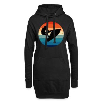 Jetskiing Wassersport Damen Herren Jetski fahren - Hoodie-Kleid - Schwarz - Vorne