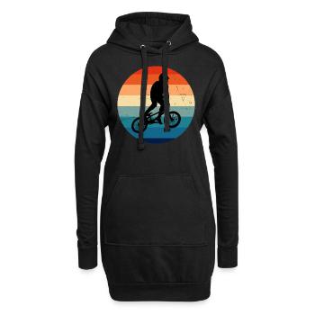 bmx fahrrad bmx jungen Damen Radfahren Herren - Hoodie-Kleid - Schwarz - Vorne