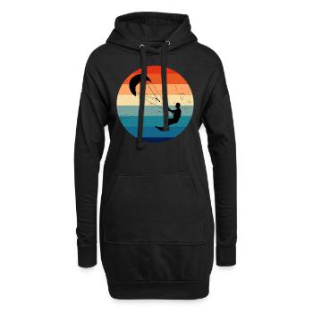 Kitesurf Kite Kitesurfer Kitesurfing Kitesurfen - Sweat-shirt à capuche long Femme - noir - Devant