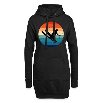 Ski Freestyle Freestyle Ski Damen Slopestyle - Hoodie-Kleid - Schwarz - Vorne