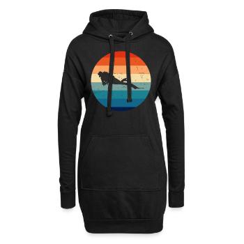 Plongeur de plongée Plongeur Plongeur Femmes - Sweat-shirt à capuche long Femme - noir - Devant