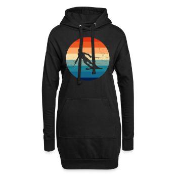 Skieur Freestyle Ski Hommes Femmes - Sweat-shirt à capuche long Femme - noir - Devant