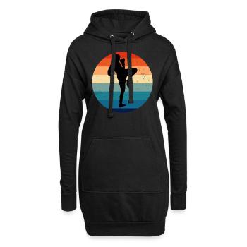 Boxeur Thaï Femmes Muay Thai Boxe Thaï Thaï Thaï - Sweat-shirt à capuche long Femme - noir - Devant