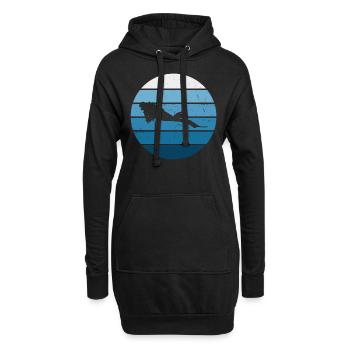 Plongée sous-marine Plongeur Tauchen Plongée sous-marine Tauchen - Sweat-shirt à capuche long Femme - noir - Devant