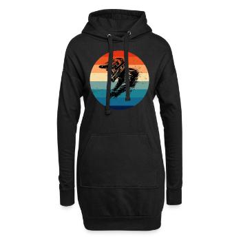 VTT Vélo de montagne Cyclisme Homme - Sweat-shirt à capuche long Femme - noir - Devant