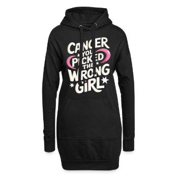 Sensibilisation au cancer Cancer Cancer du sein - Sweat-shirt à capuche long Femme - noir - Devant