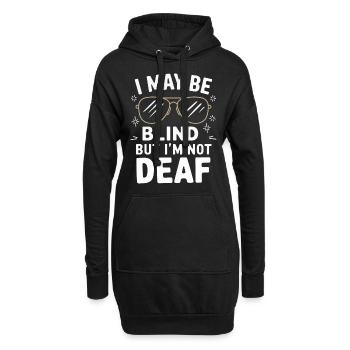 Blinde Blindheit Sehbehinderte Menschen - Hoodie-Kleid - Schwarz - Vorne
