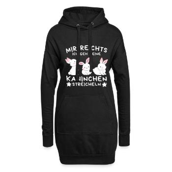 Mir reichts ich gehe meine Kaninchen streichen - Hoodie-Kleid - Schwarz - Vorne