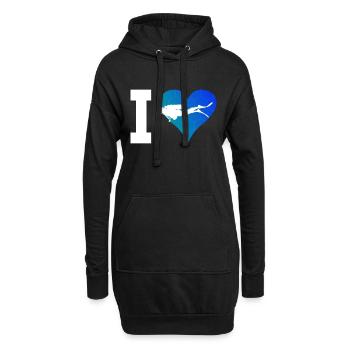 Plongeurs Plongée Hommes Femmes Plongée Libre Plongée Sous-Marine - Sweat-shirt à capuche long Femme - noir - Devant
