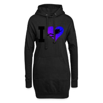 Scuba Tauchen Scuba Taucher Scuba Diver - Hoodie-Kleid - Schwarz - Vorne