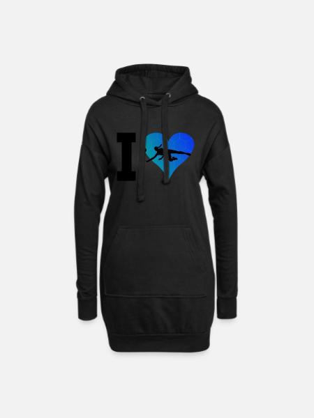 Volleyballer Volleyballspieler Volleyballspielen - Hoodie-Kleid - Schwarz