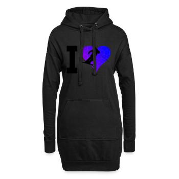 Damen Freestyle Ski Ski Freestyle Ski Jumping - Hoodie-Kleid - Schwarz - Vorne