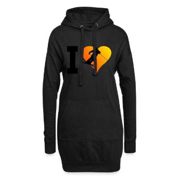 Freestyle Ski Slopestyle Damen Herren Ski Freestyl - Hoodie-Kleid - Schwarz - Vorne
