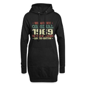 Légende Depuis 1969 Né en 1969 - 55e Anniversaire - Sweat-shirt à capuche long Femme - noir - Devant