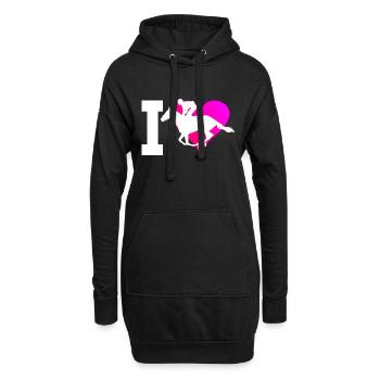 Équitation Équitation Équitation Hunting Dressour - Sweat-shirt à capuche long Femme - noir - Devant