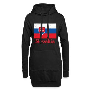 Slowakia Slowakei Wappen Flagge Europa Slowakisch - Hoodie-Kleid - Schwarz - Vorne
