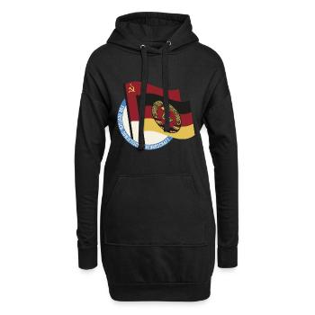 Für Deutsch Sowjetische Freundschaft Ossi DDR - Hoodie-Kleid - Schwarz - Vorne