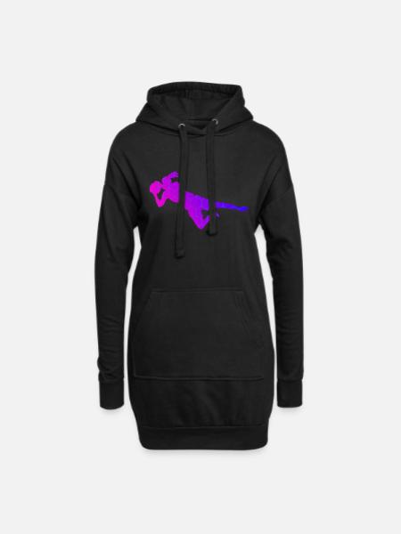 Fußballer Fussball Torwart Fußballspieler - Hoodie-Kleid - Schwarz
