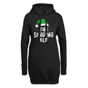 Die singende Elfe - Hoodie-Kleid - Schwarz - Vorne