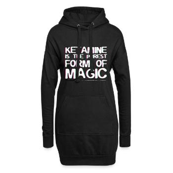 Die reinste Form von Magie ist Ketamin | Geschenke - Hoodie-Kleid - Schwarz - Vorne