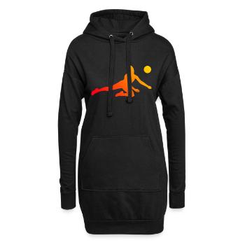 Volley-ball Volleyeurs Joueurs de volley-ball - Sweat-shirt à capuche long Femme - noir - Devant