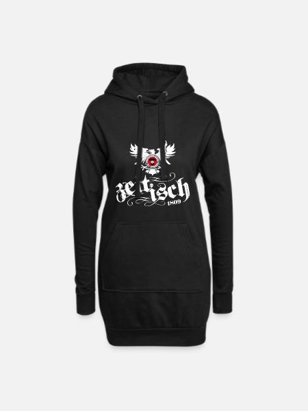 Zeit isch 1809 Mander es isch Zeit - Hoodie-Kleid - Schwarz