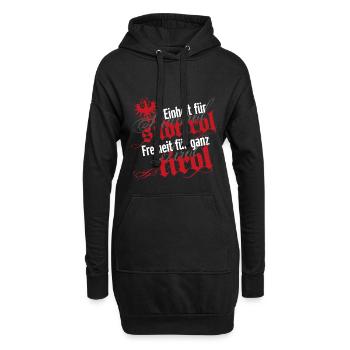 Einheit für Südtirol · Freiheit für ganz Tirol - Hoodie-Kleid - Schwarz - Vorne