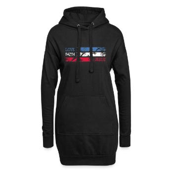 faith jesus pray christ kirche - Hoodie-Kleid - Schwarz - Vorne
