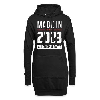 Fabriqué en 2023 - Toutes les pièces d’origine - Anniversaire - Sweat-shirt à capuche long Femme - noir - Devant
