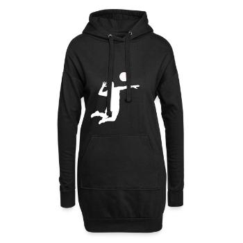 Volleyball - Hoodie-Kleid - Schwarz - Vorne