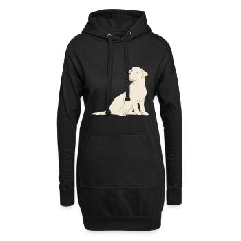 Crème du Labrador - Sweat-shirt à capuche long Femme - noir - Devant
