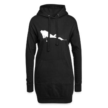 Plongée sous-marine Plongeur libre Plongeur sous-marin - Sweat-shirt à capuche long Femme - noir - Devant